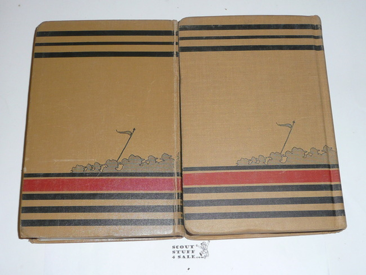 1943 Handbook For Scoutmasters, Third Edition, RARE Matched Pair, Vol 1 is Nineth printing (2-43) & Vol 2 is Eighth printing (10-43), Both in very good Condition