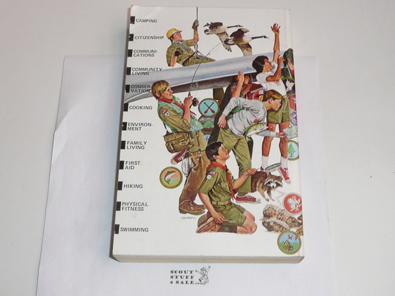 1977 Boy Scout Handbook, Eighth Edition, Fifth Printing, some use, Csatari Cover, only used for two printing