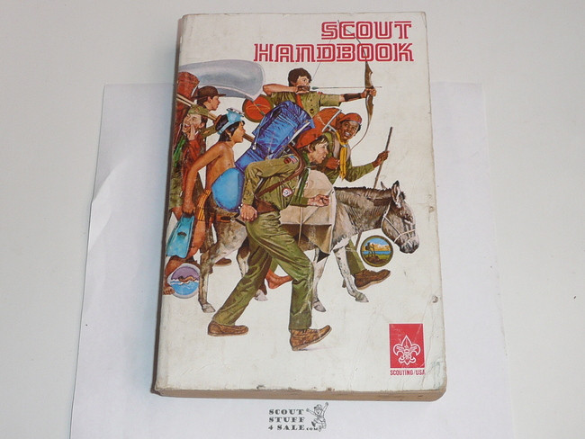 1976 Boy Scout Handbook, Eighth Edition, Fourth Printing, Used condition, Csatari Cover, only used for two printings