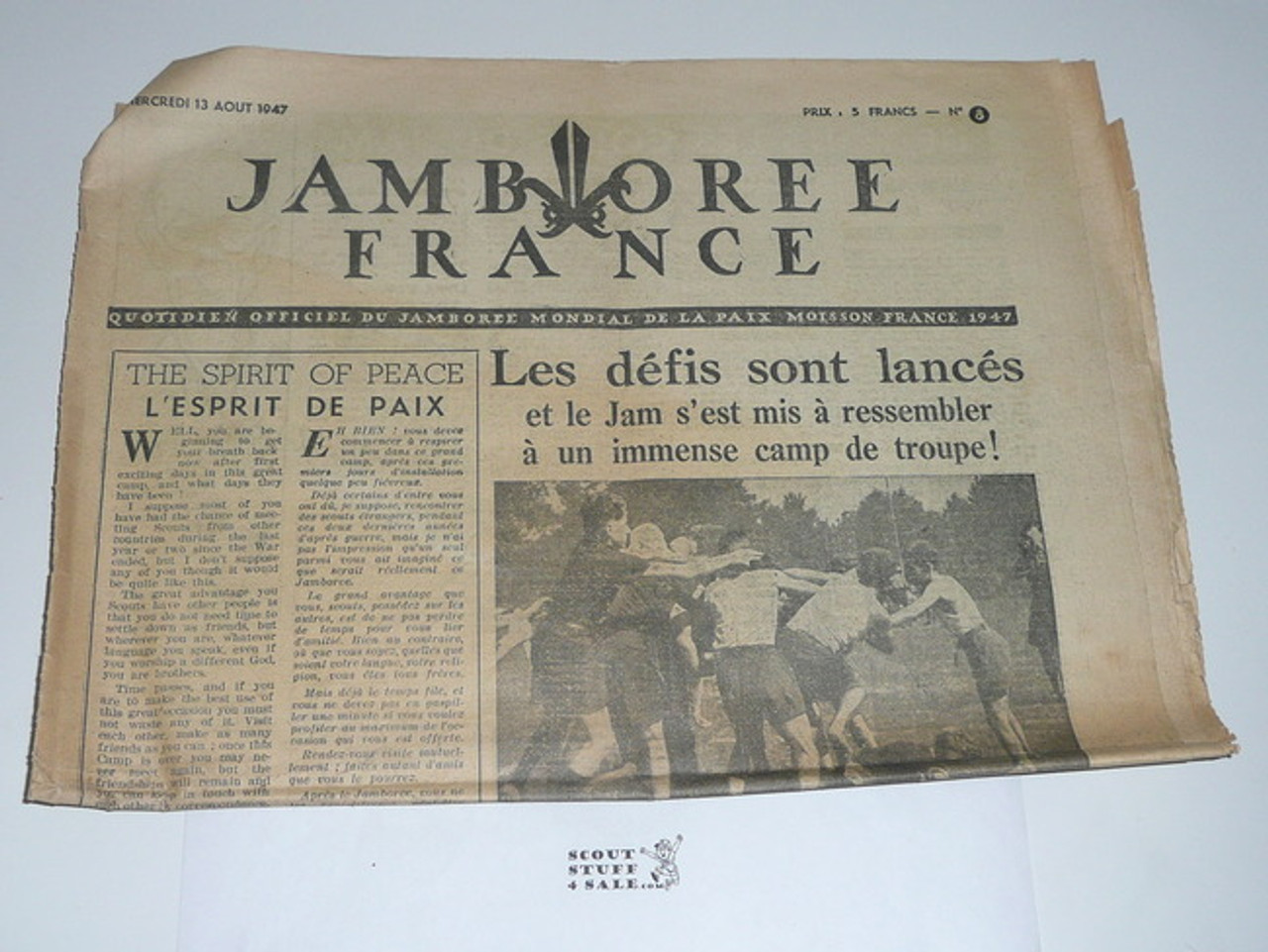 1947 World Jamboree Newspaper, August 13