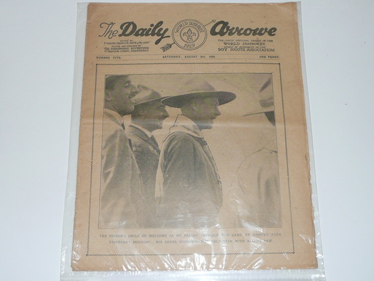 1929 World Jamboree, Issue #5 of the Daily Newspaper, August 3rd