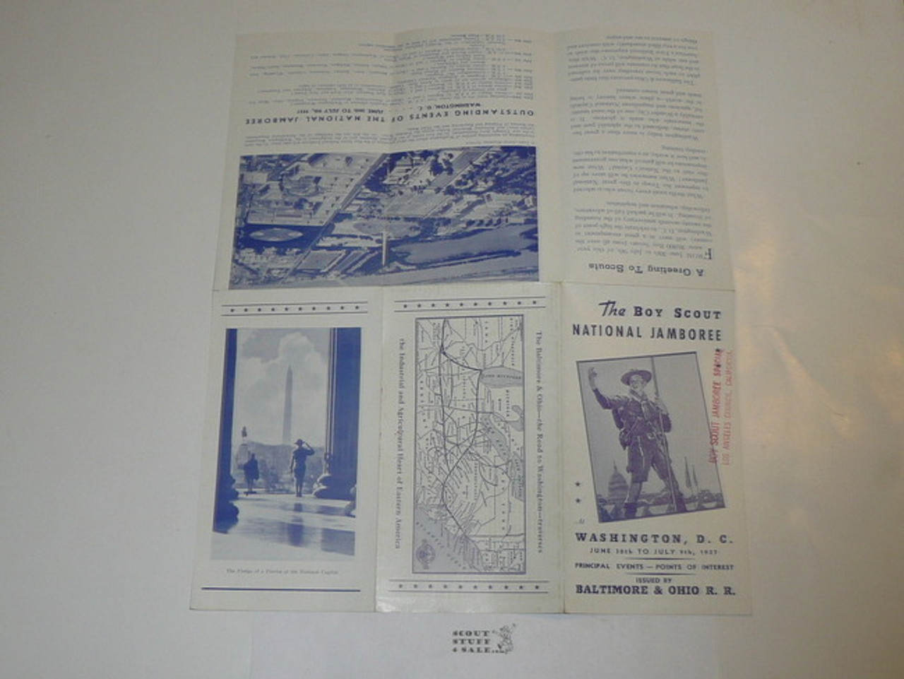 1937 National Jamboree Points of Interest Pamphlet By Baltimore and Ohio Railroad