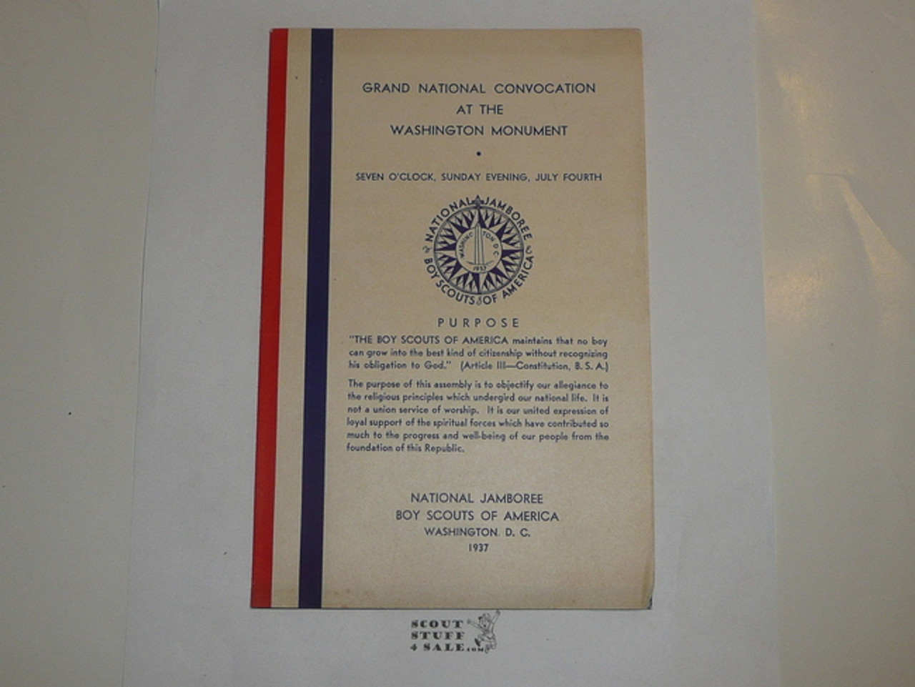 1937 National Jamboree Grand National Convocation Program