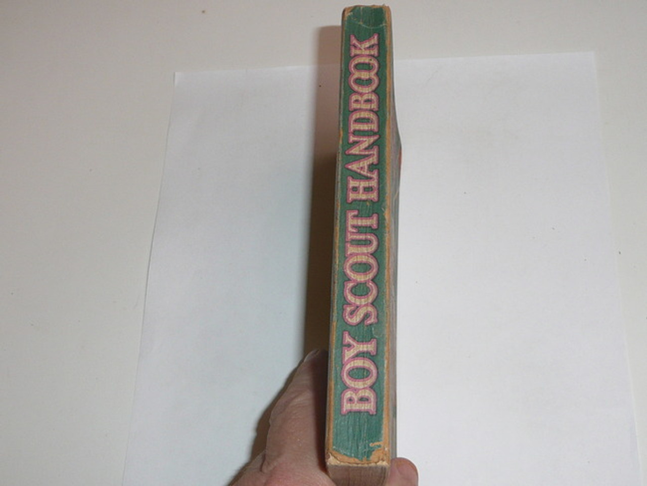 1940's Boy Scout Handbook, Fourth Edition, unknown Printing because first pages missing, Norman Rockwell Cover, some cover and spine wear