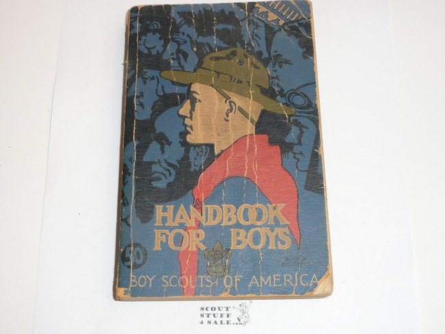 1940 Boy Scout Handbook, Third Edition, Thirty-second Printing, Norman Rockwell Cover, used with some cover and spine wear, solid spine and contents