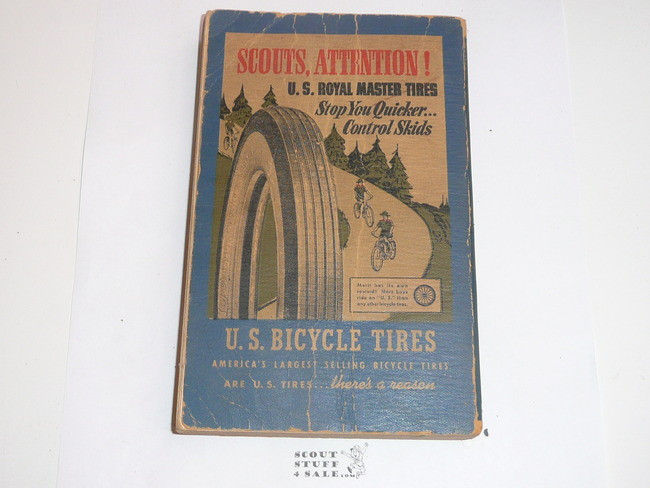 1940 Boy Scout Handbook, Third Edition, Thirty-second Printing, Norman Rockwell Cover, used with some cover and spine wear, solid spine and contents