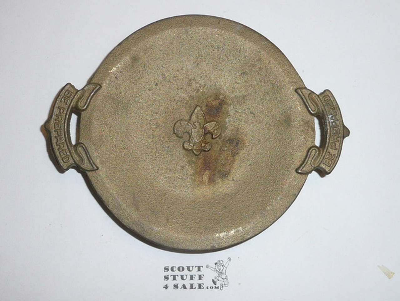 Early Bronze Cast Boy Scout Ash Tray/Trinket Holder