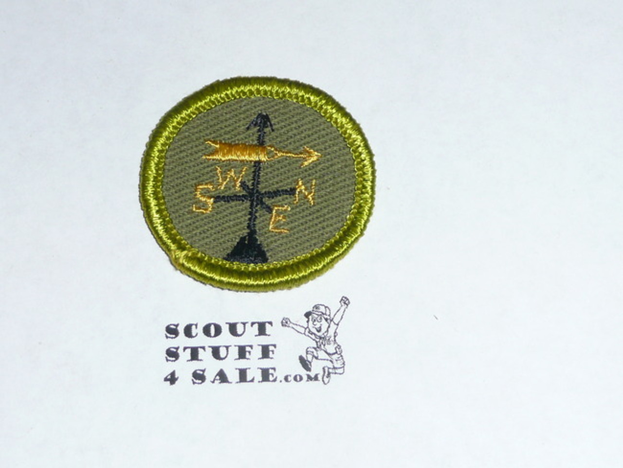 Weather - Type F - Rolled Edge Twill Merit Badge (1961-1968)