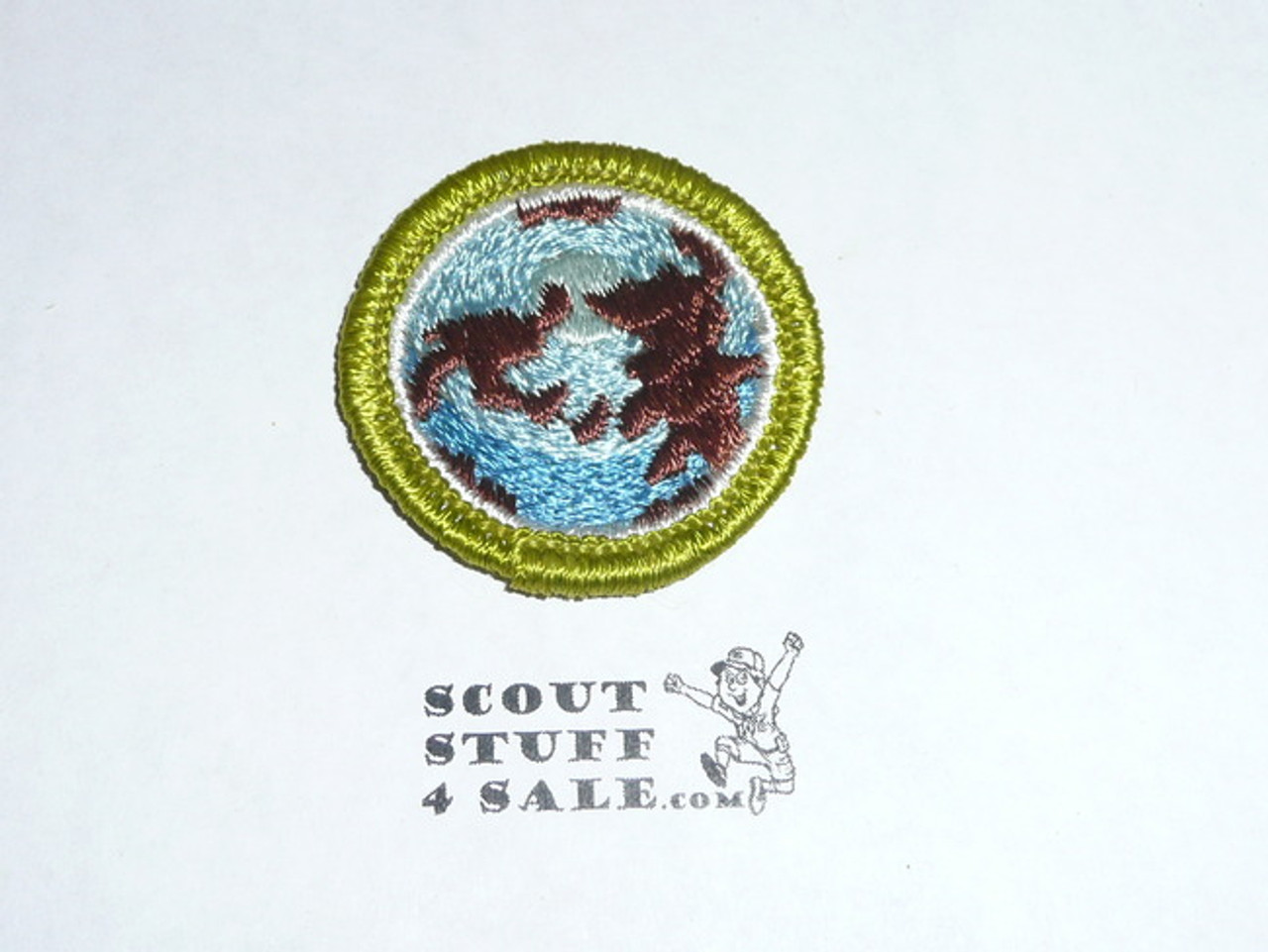 World Brotherhood (no hand)- Type G - Fully Embroidered Cloth Back Merit Badge (1961-1971)