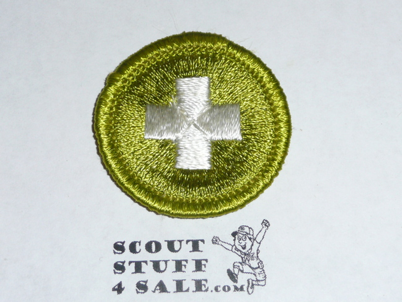 Safety (green bdr) - Type G - Fully Embroidered Cloth Back Merit Badge (1961-1971)