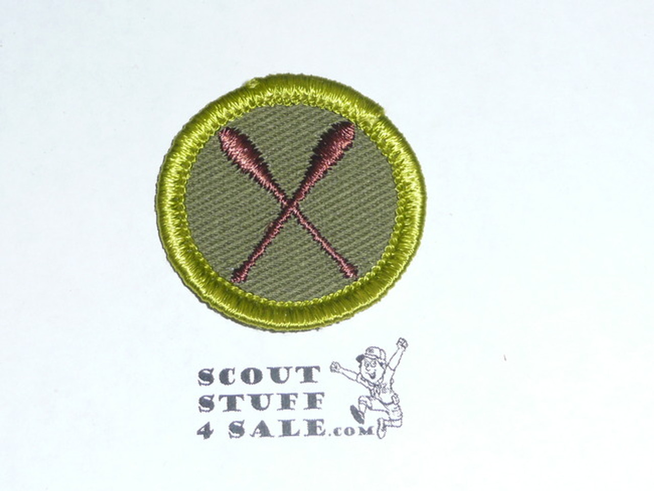 Canoeing - Type F - Rolled Edge Twill Merit Badge (1961-1968)