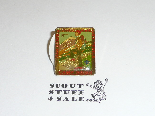 Camp Naish Dan Beard and Chuck Wagon Trails 1980's Pin