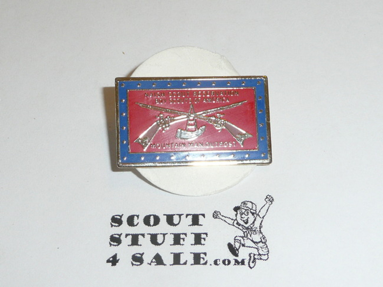 Naish Scout Reservation Mountain Man Outpost 1980's Pin
