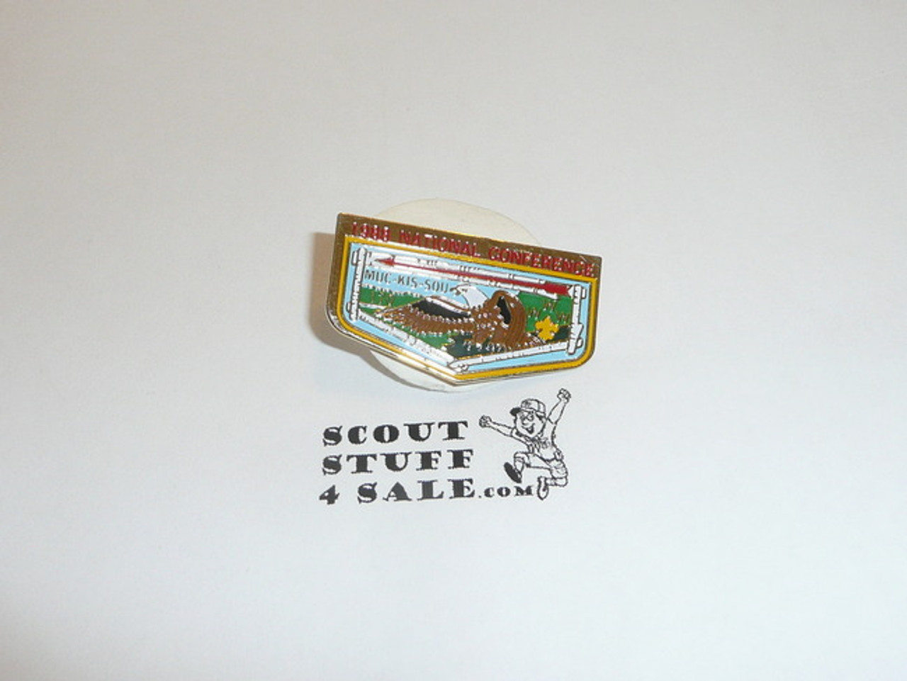 Muc-Kis-Sou O.A. Lodge #170 1988 NOAC Flap Pin - Scout