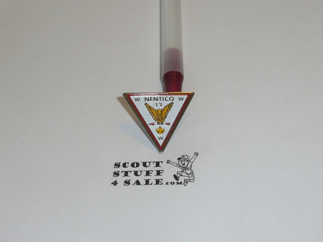 Nentico O.A. Lodge #12 Pin with white background - Scout
