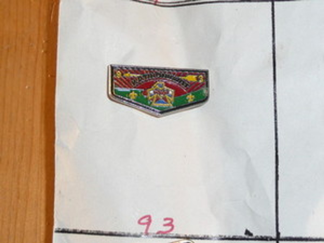 Katininkwat O.A. Lodge #93 Flap Shaped Pin - Scout