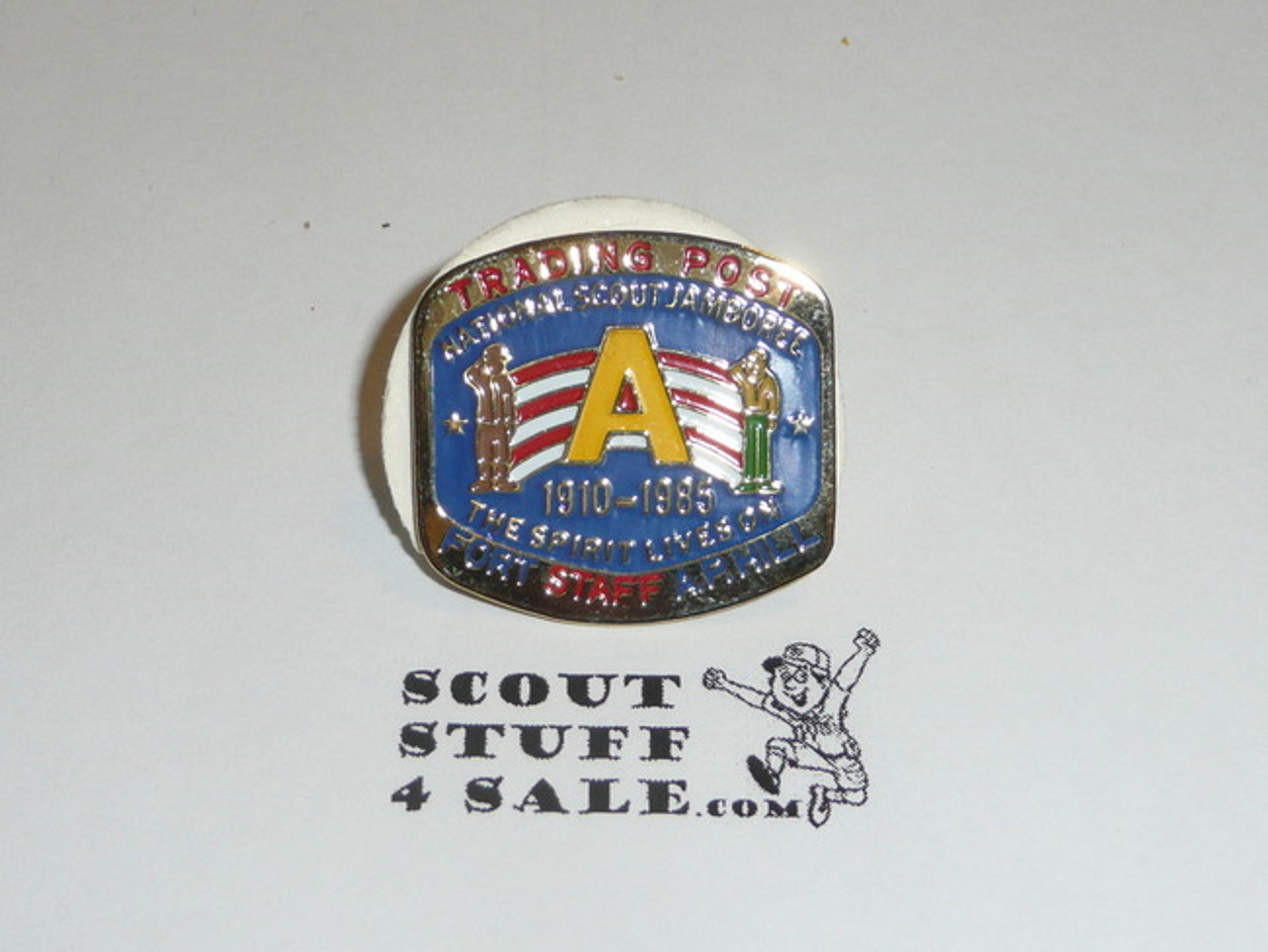 1985 National Jamboree Trading Post A Staff Pin