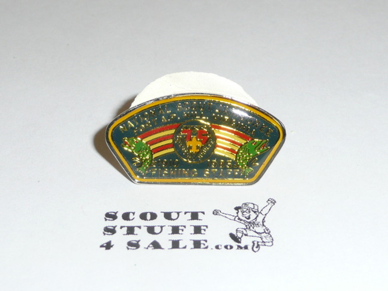 1985 National Jamboree Fishing Staff Pin