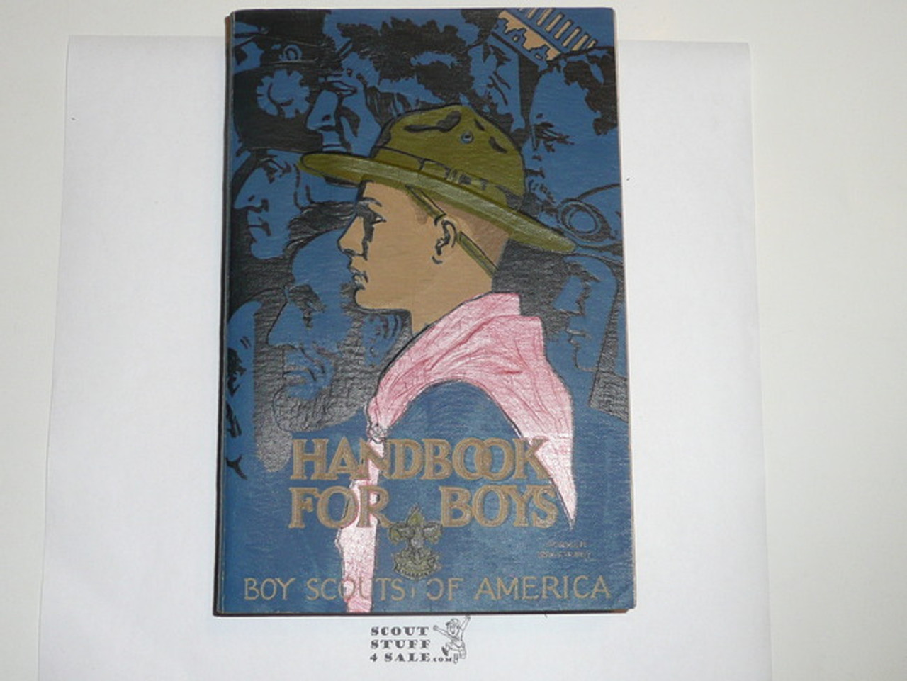 1934 Boy Scout Handbook, Third Edition, Twentieth Printing, Norman Rockwell Cover, BEAUTIFUL MINT condition