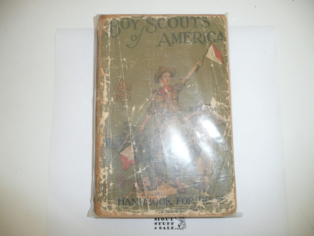 1921 Boy Scout Handbook, Second Edition, Twenty-forth Printing, spine and cover wear