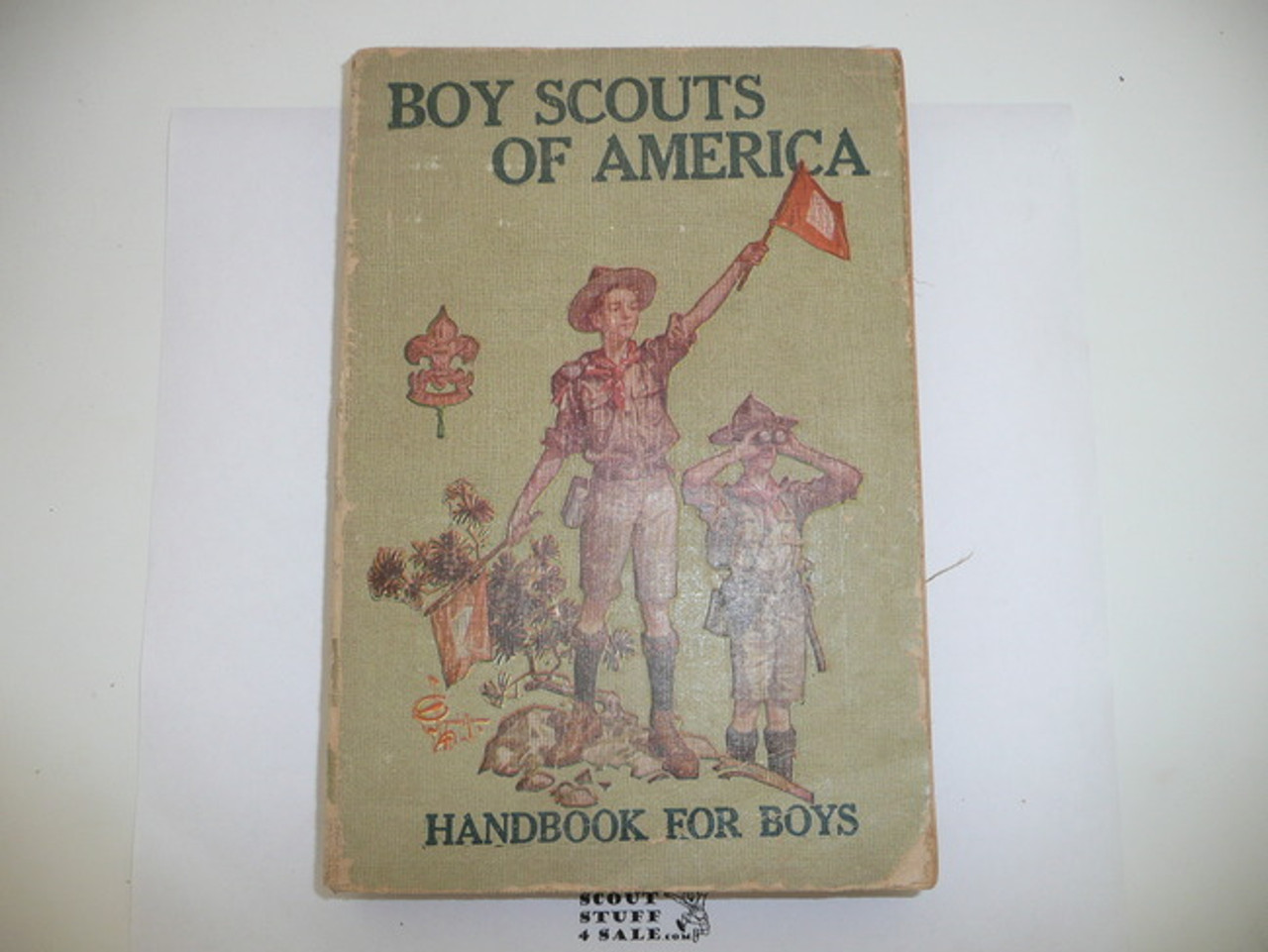 1918 Boy Scout Handbook, Second Edition, Nineteenth Printing, "Eighteenth Edition Reprint" on title page and no price on cover