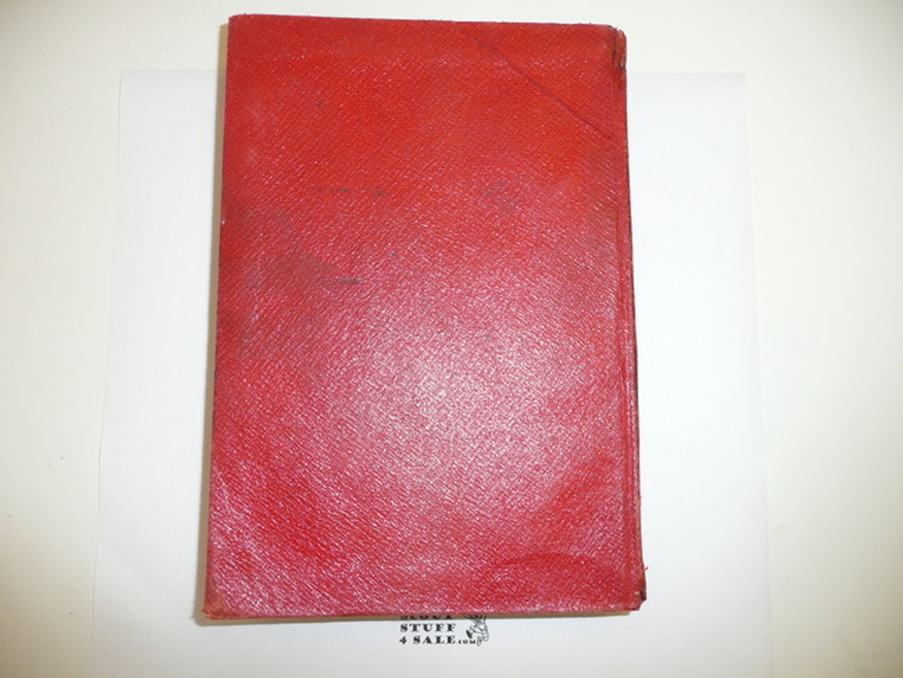 1920 Boy Scout Handbook, Second Edition, Twenty-second Printing, Red Leather binding, Light wear