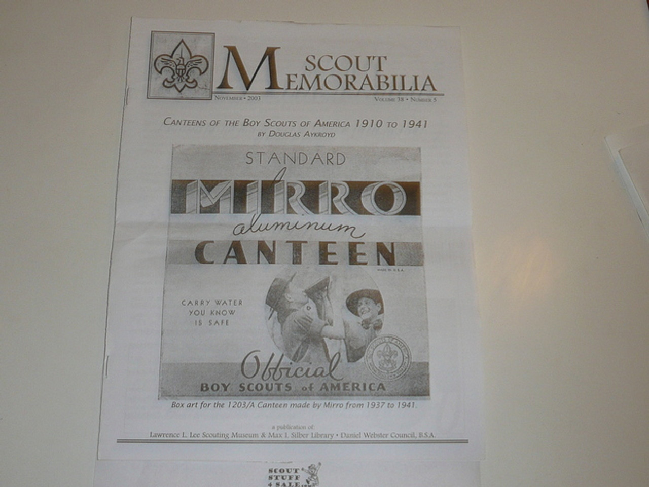 Scout Memorabilia Magazine, 2003, Vol 38 #5