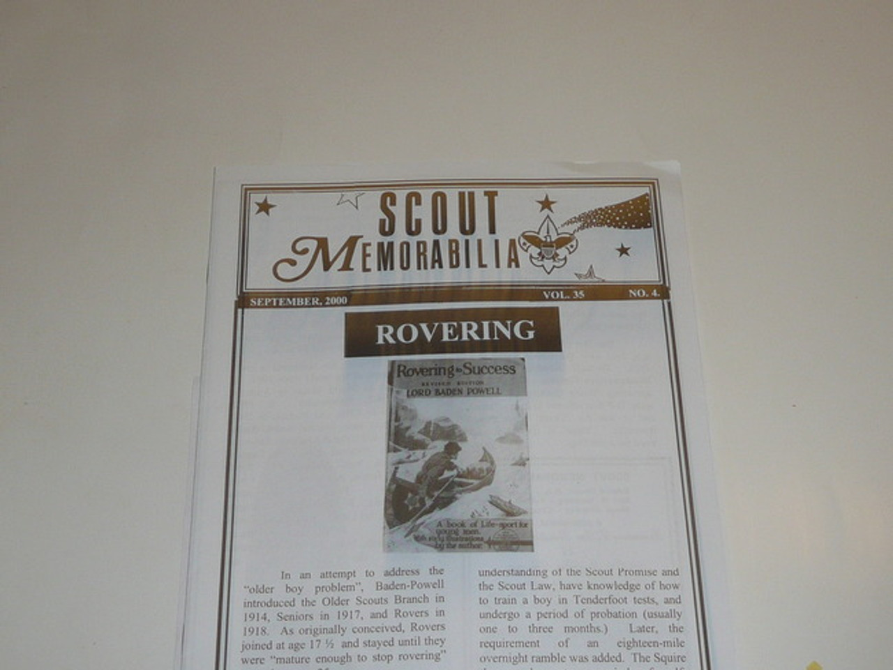 Scout Memorabilia Magazine, 2000, Vol 35 #4