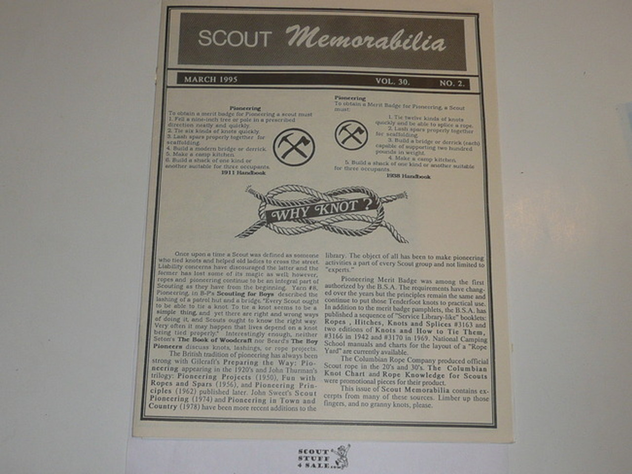 Scout Memorabilia Magazine, 1995, Vol 30 #2
