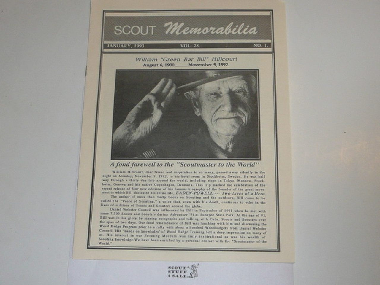 Scout Memorabilia Magazine, 1993, Vol 28 #1