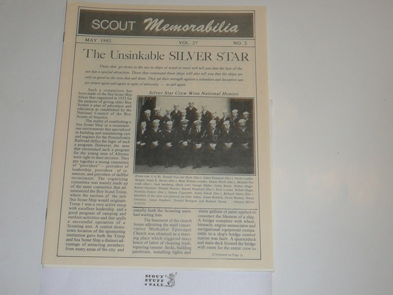 Scout Memorabilia Magazine, 1992, Vol 27 #3