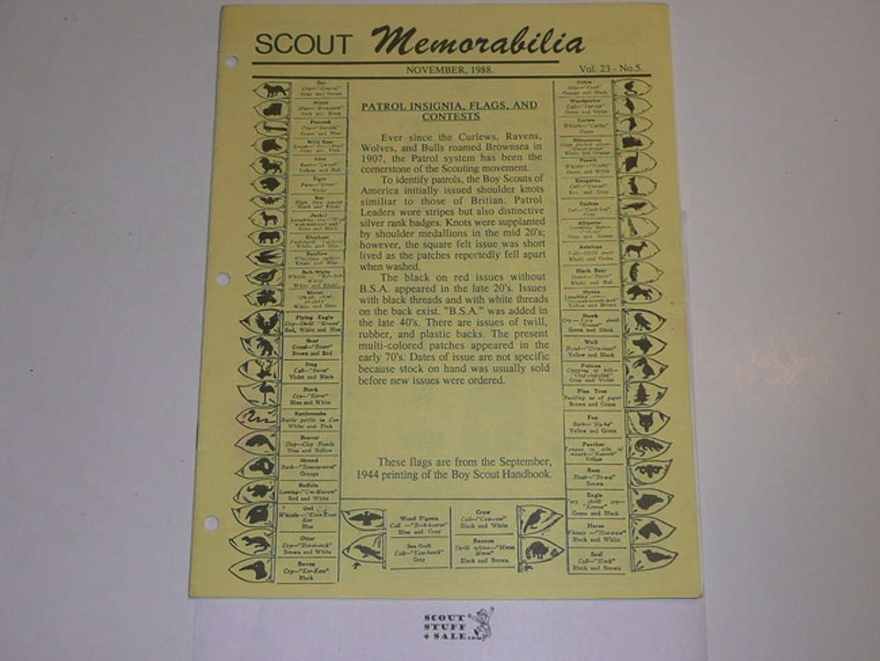 Scout Memorabilia Magazine, 1988, Vol 23 #5