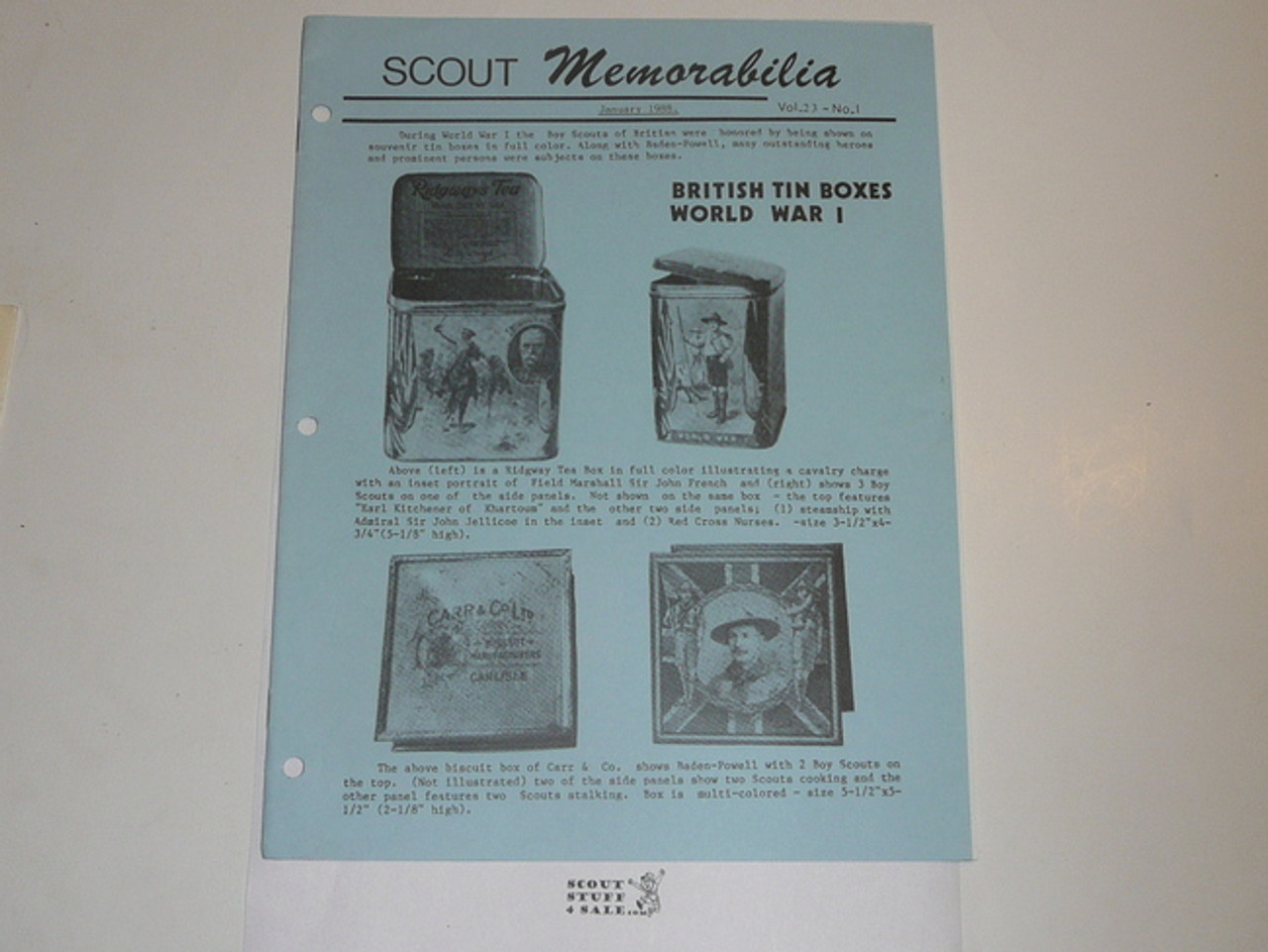 Scout Memorabilia Magazine, 1988, Vol 23 #1