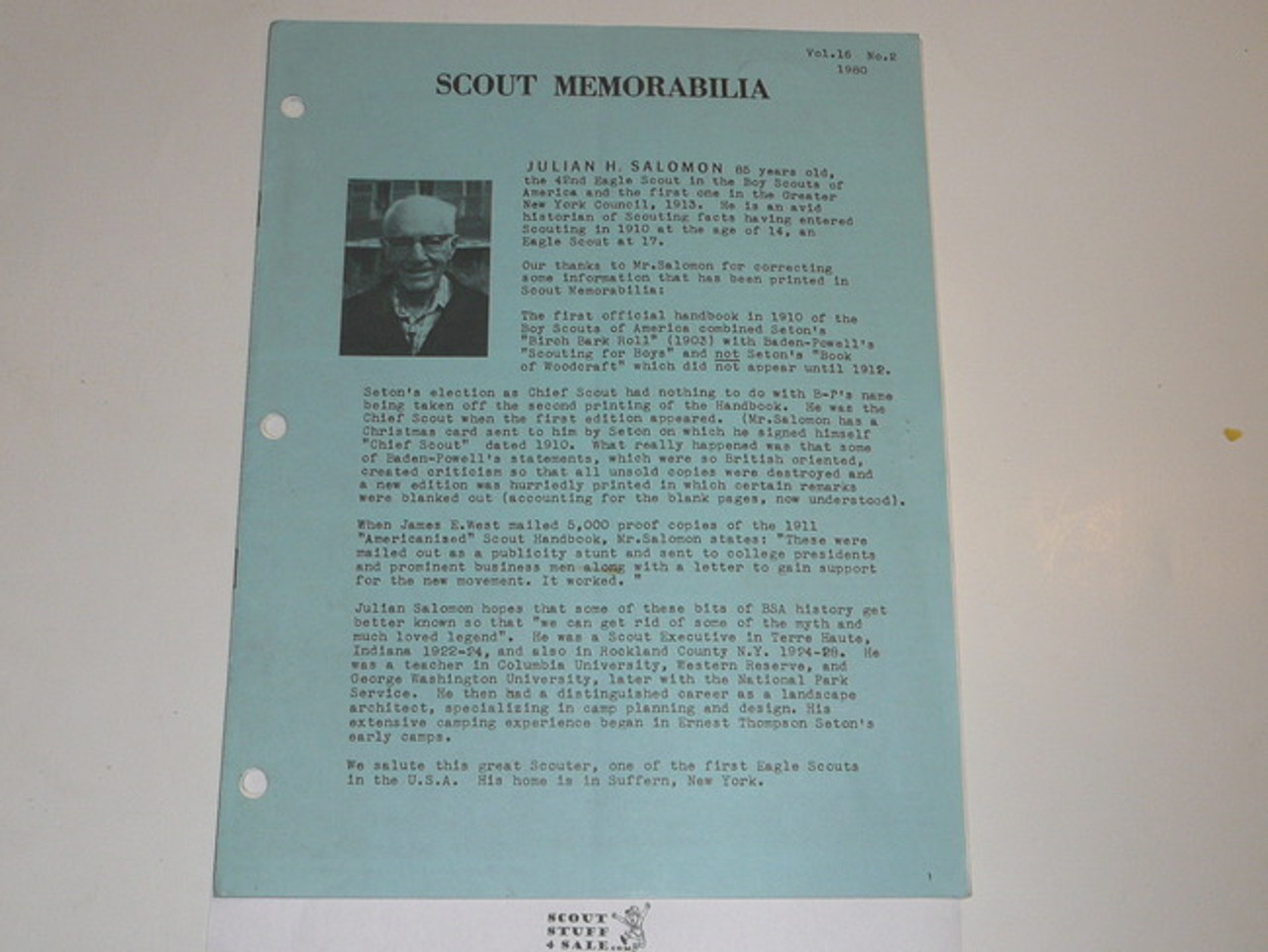 Scout Memorabilia Magazine, 1981, Vol 16 #2
