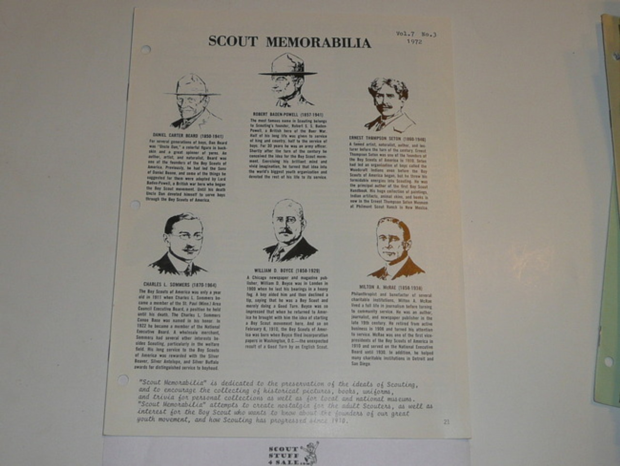Scout Memorabilia Magazine, 1972, Vol 7 #3
