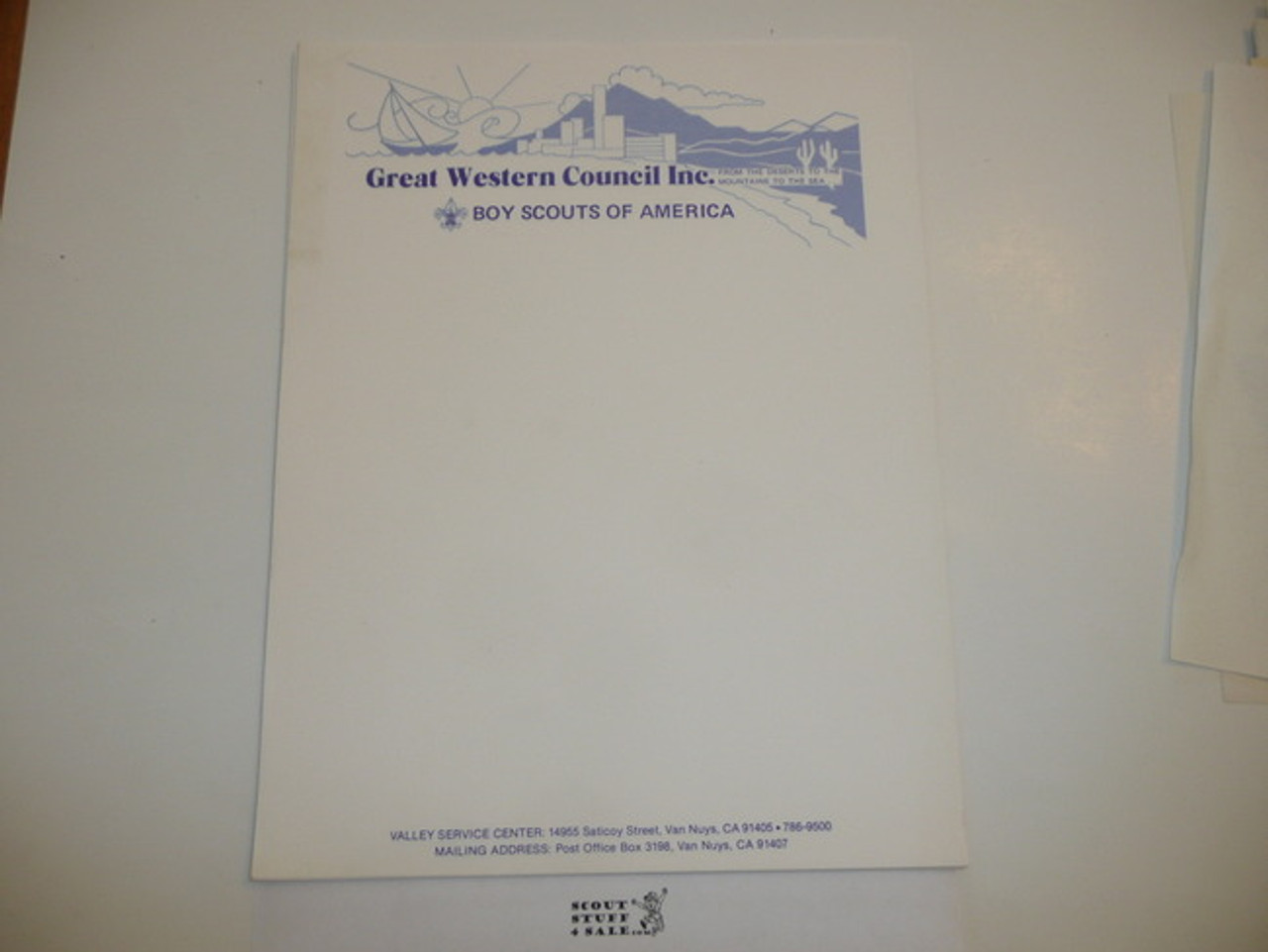 1970's (late) Great Western Council Blank Stationary with a P.O. Box mailing address and Douglas office dropped