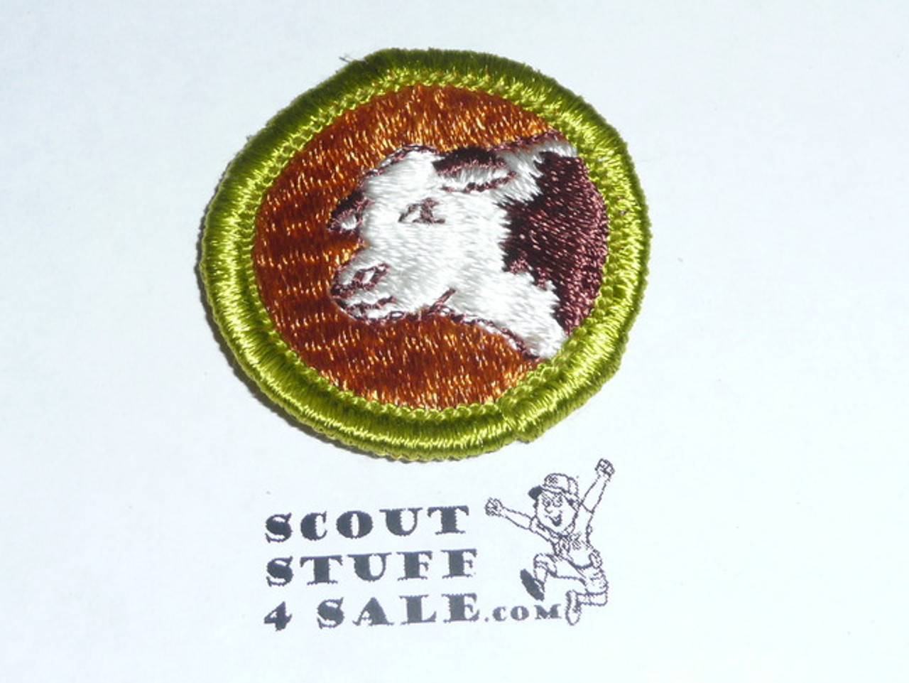 Beef Production - Type G - Fully Embroidered Cloth Back Merit Badge (1961-1971)