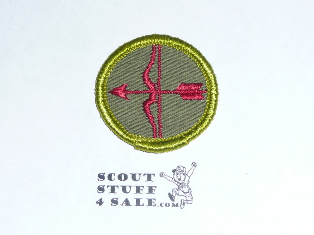 Archery - Type F - Rolled Edge Twill Merit Badge (1961-1968)