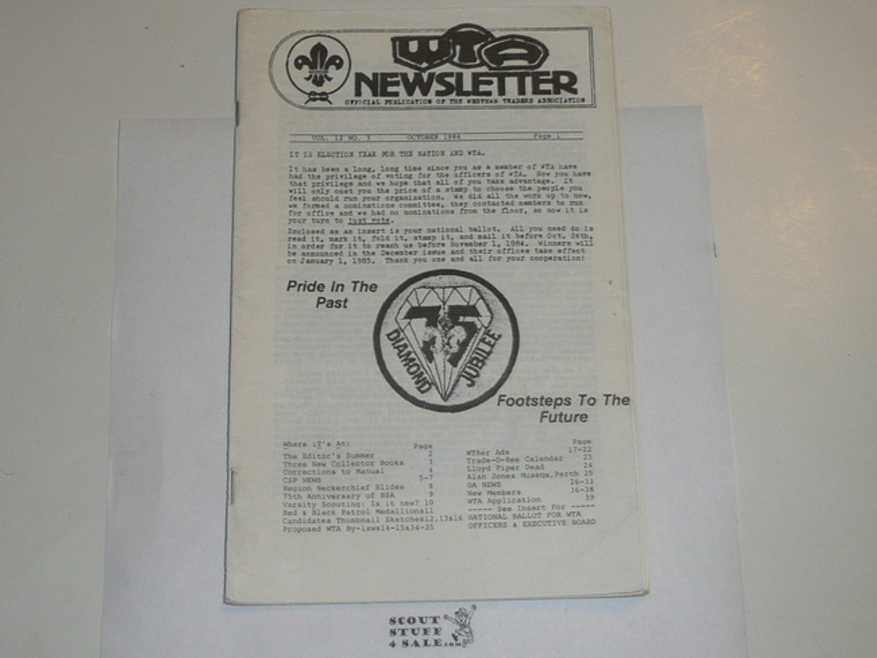 Western Traders Association Newsletter, 1984 October Vol 12 #3