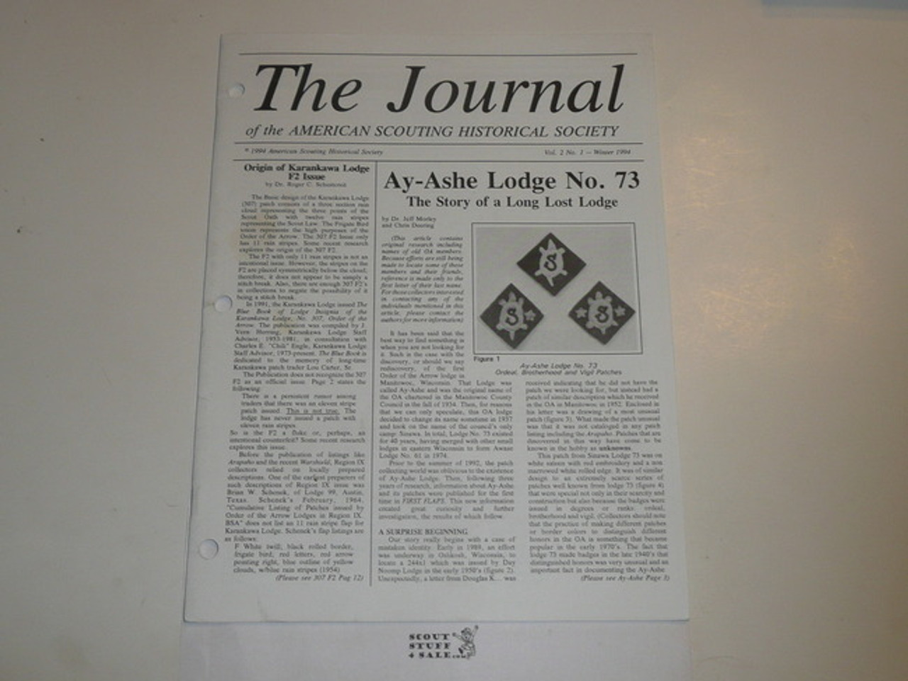 The Journal of the American Scouting Historical Society, 1994 Winter, Vol 2 #1