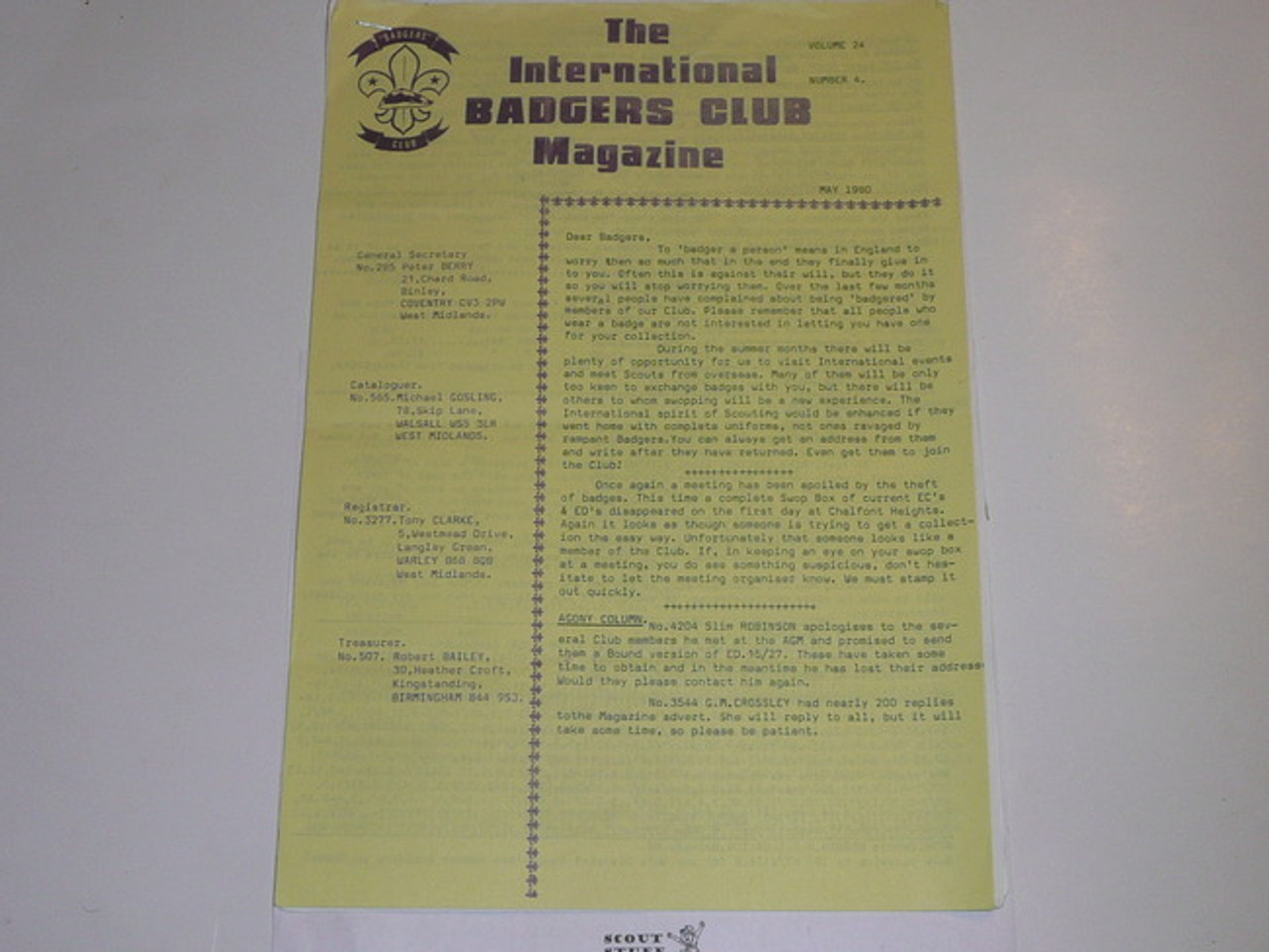 The Badgers club Magazine, 1980 May, Vol 24 #4
