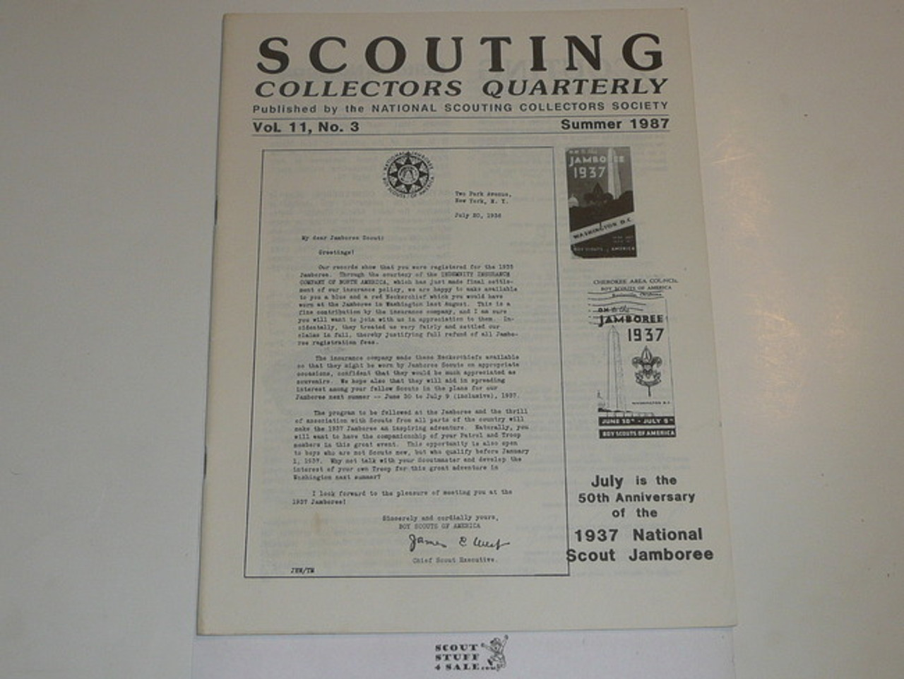 Scouting Collecters Quarterly Newsletter, 1987 Summer, Vol 11 #3