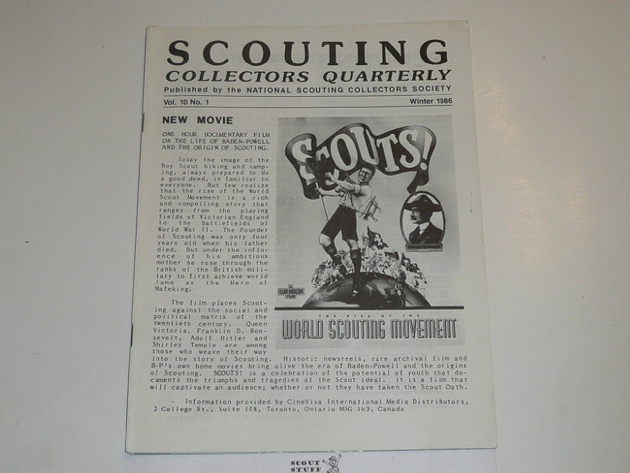 Scouting Collecters Quarterly Newsletter, 1986 Winter, Vol 10 #1
