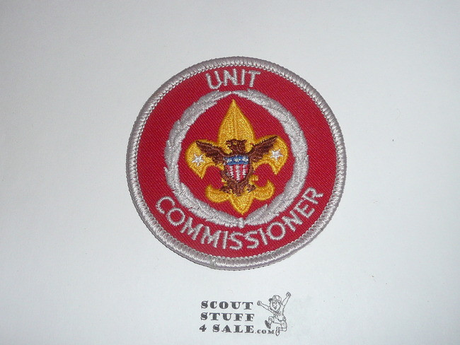 Neighborhood Commissioner / Unit Commissioner Patch (NC11), 1973-?, Lt red twill and tan eagle