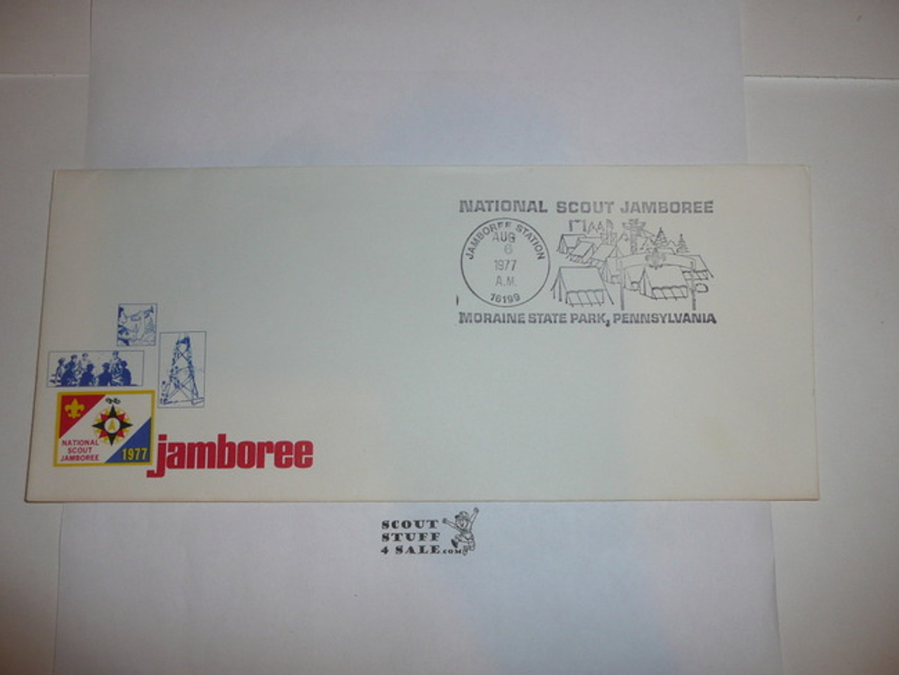 1977 National Jamboree Stationary #10 Envelope with Jamboree Cancellation