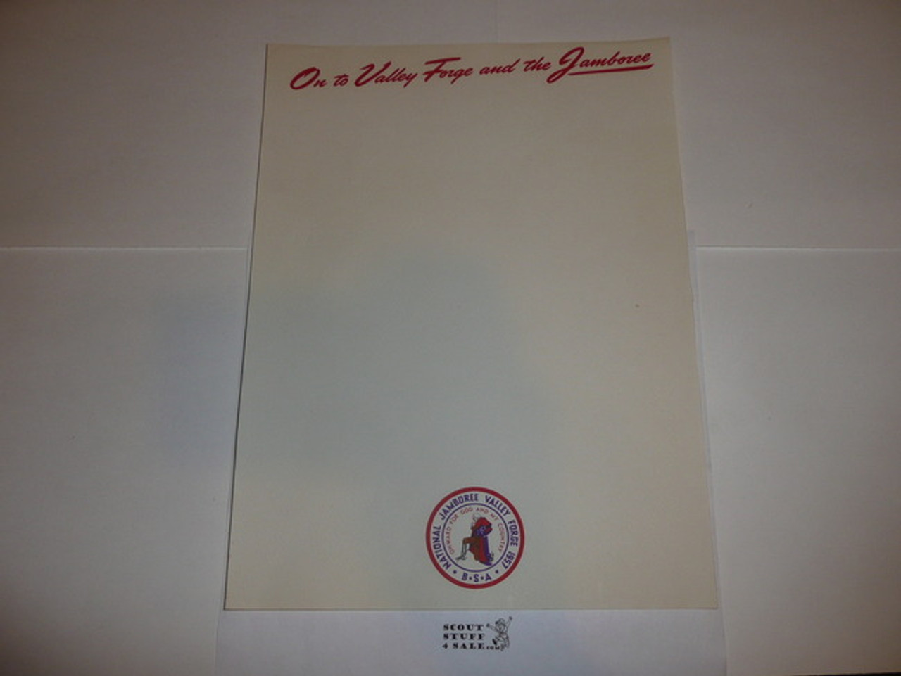 1957 National Jamboree Stationary, full sheet size