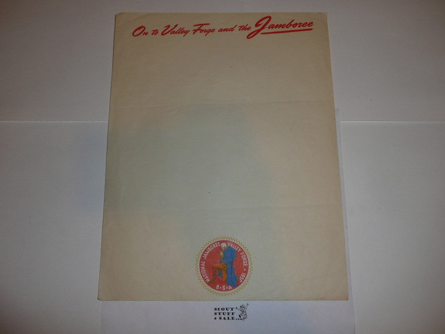 1950 National Jamboree Stationary, full sheet size