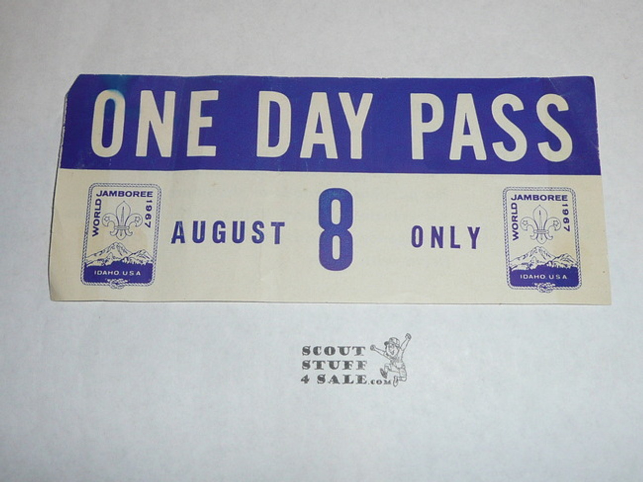 1967 World Jamboree One Day Pass for August 8