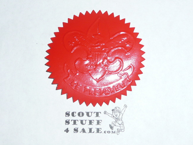 Boy Scouts of America National Council Seal for Certificates, red