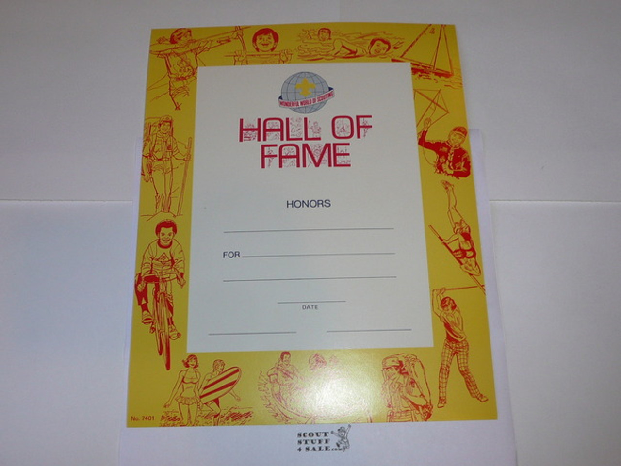 1970's Hall of Fame Certificate, blank